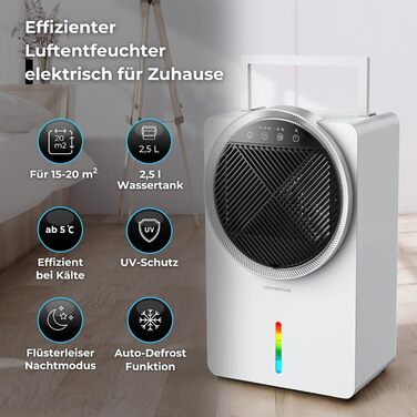 Електричний осушувач повітря Climative ION 12L/24h з Wi-Fi та очищувачем повітря для дому, квартири, ванної кімнати. Захист від вологи та плісняви до 20 м² (Adso)