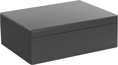 Large Wooden Box with Lid - All-Purpose Wooden Box - Storage Box | Toy Chest - Gift Packaging | Decorative Box for Crafts FSC® (approx. 40 x 30 x 14 cm | L, Black)