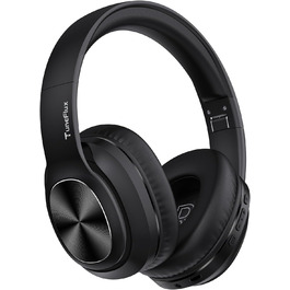 Bluetooth навушники TuneFlux Over Ear: 80 годин роботи, 3 режими EQ, HiFi Stereo, мікрофон, чорний