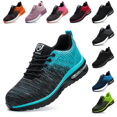 Черевики робочі чоловічі/жіночі, захисні, спортивні, з металевим підноском, антиковзаючі, дихаючі (47 EU, Цянь)