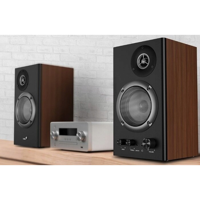 Акустична система GENIUS SP-HF1200B, 2.0, 36 Вт, дерев'яний корпус