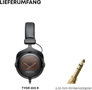 Beyerdynamic TYGR 300 R: Ігрова навушник, відкритий тип, з кабелем, чорний, сумісний з PS4, PC, Xbox, Nintendo