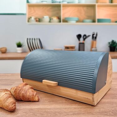 Брібе Nordic Brotkasten: коробка для хліба з бамбука, чорна (BRI-BB1162GRY)