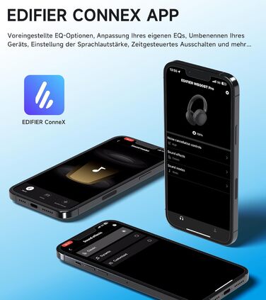 Навушники Edifier W800BT Pro Hybrid ANC Bluetooth 5.4 Over-Ear Чорні - Бездротові, з Шумозаглушенням, Hi-Res Audio, 45 год. роботи, Швидка зарядка, Складні