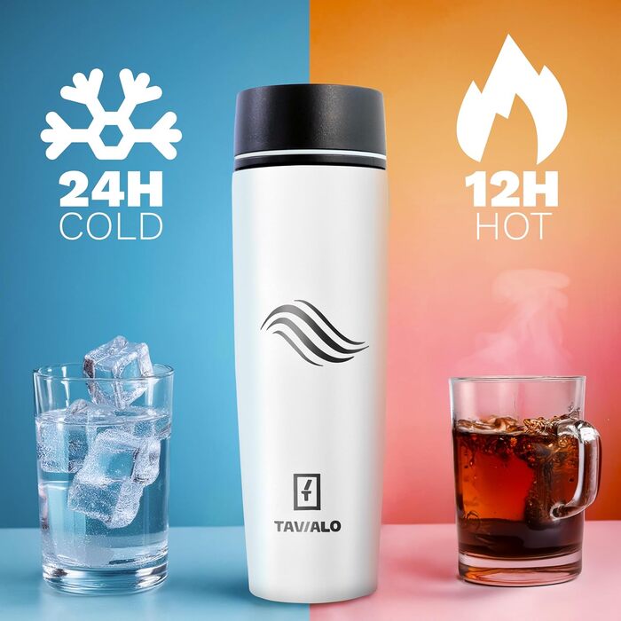 Термокружка Tavialo 460мл, пудрово-рожевий колір, нержавіюча сталь, з ізоляцією, для напоїв