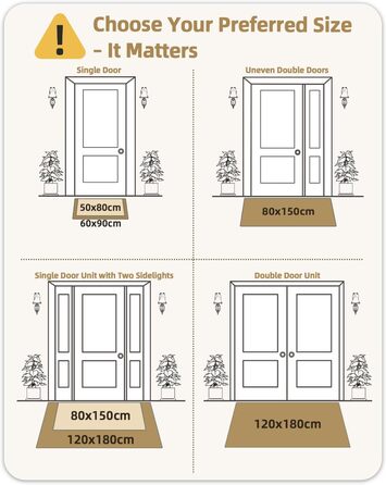Килимок для дому COLOR&GEOMETRY 50x80 см, бежевий, миючий, для входу, внутрішній та зовнішній, рифлений візерунок