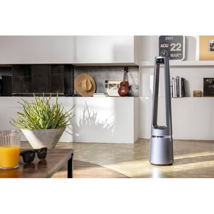 Вентилятор-повітроочисник Rowenta Eclipse QU5030 2-в-1 | Повітряний фільтр, 12 швидкостей, таймер, пульт керування, антрацит