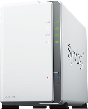 Synology DS223J 2-байтовий NAS для дому, білий (8TB)
