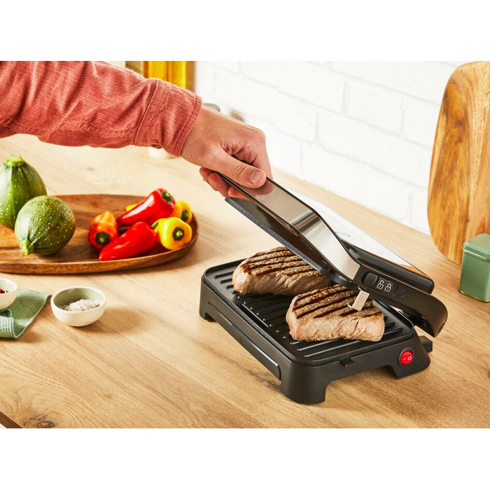 Електричний контактний гриль Tefal GC270D10, сріблястий/сірий, 1000 Вт