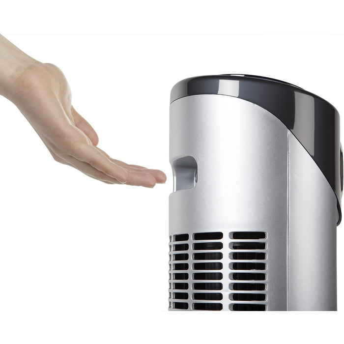 Турбовентилятор Orbegozo TWM 1015 з дистанційним керуванням: 3 режими, дисплей, таймер, 3 швидкості, поворот 80°, 45 Вт, сірий/чорний, 107 см