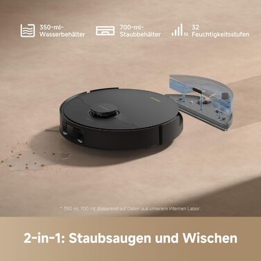 Робот-пилосос Dreame D10 Plus Gen 2 з функцією миття, автоматичним випорожненням, LiDAR-навігацією, 6000 Pa потужністю всмоктування, 285 хвилин роботи від акумулятора (D20)