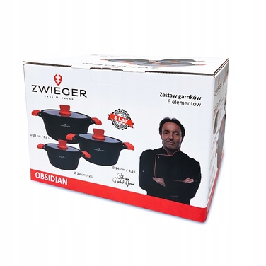 Набір алюмінієвих каструль Zwieger Obsidian, 6 предметів