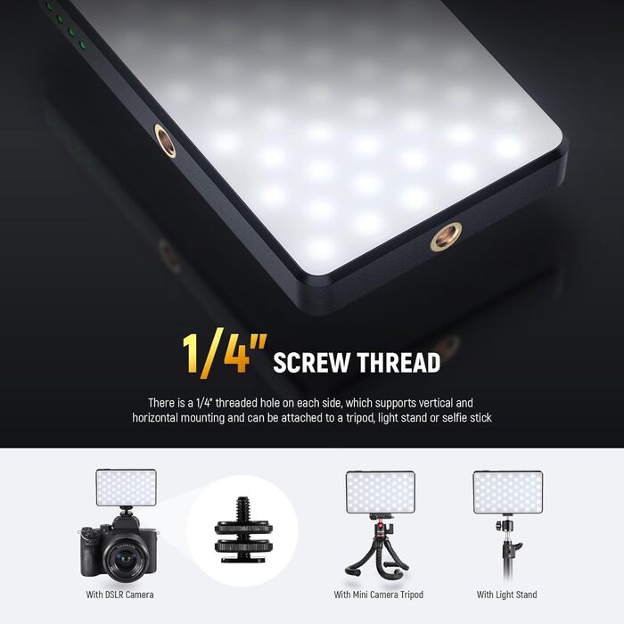 NEEWER BL120B Набір світла для селфі та татуювань LED, сумісний з iPhone, кліп-он CPL фільтр, штатив, тримач для телефону, заповнююче світло, видаляє відблиски для фотографії, відео, їжі, ювелірних виробів