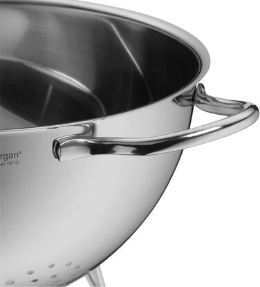 Сито кухонне WMF Gourmet з нержавіючої сталі, 24 см, з великими отворами, для макаронів, Cromargan®