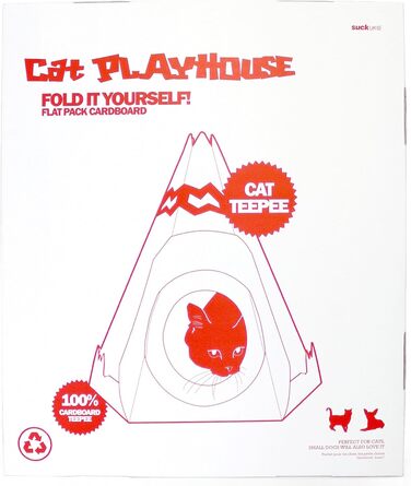 Кіт-будиночок Tipi Suck UK: іграшка-будинок, ліжко та аксесуар для котів, оригінальний подарунок для кота