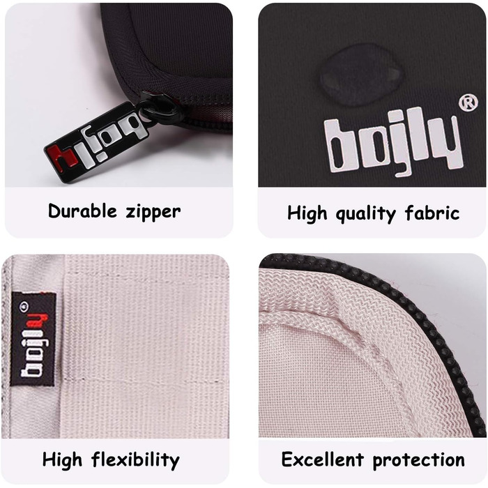 Водонепроникна сумка-органайзер для аксесуарів електроніки, 9 відділень для USB-накопичувачів, чорний, великий