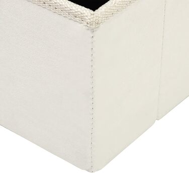 PawHut Pet Stairs Cat Stairs Dog Stairs Folding 3 Steps Pet Stairs with Storage for Cats and Dogs MDF White 40 x 54 x 48 cm