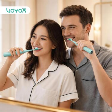 Електрична звукова зубна щітка Ultraschall ET110 (41000 VPM, 70 днів, 6 насадок, таймер, IPX7, зелена)