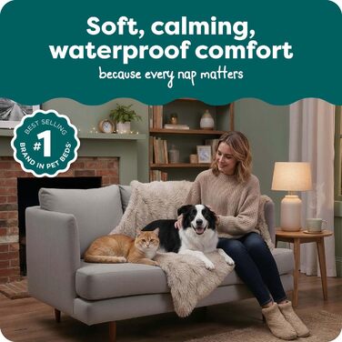 Кішечка Furhaven: Лежанка для котів, Polar Fleece, складана, миється - Small (127 x 89 x 1 см)