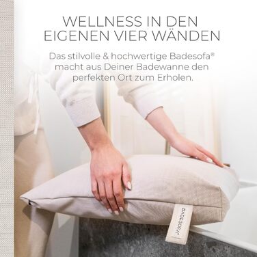 Bath Seat Cushions | Revolutionary Comfort for Bathtub, Shower & Whirlpool | Washable & Quick-Drying Bath Cushion in Pearl | Wellness Bathtub Accessories Handmade in EU