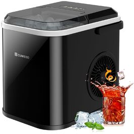Машина для приготування льоду, 120W, 8 кубиків за 8-10 хвилин, 12 кг/24 год, LED дисплей, інфрачервоний сенсор, самоочищення
