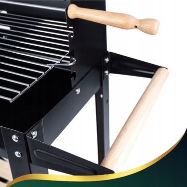 Великий вугільний садовий гриль BBQ XL на колесах з регулюванням та рожном