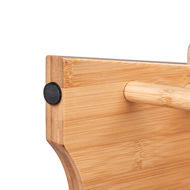 Relaxdays Bamboo Footstool with Handle