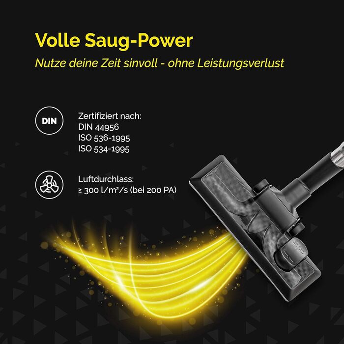 Фільтр для пилососа Kärcher (WD3, WD2, WD1, MV3, MV2, A, K, KNT, NT, SE, VC) - замінник 6.414-552.0 - 3 круглі фільтри + 3 кришки-гвинти для алергіків проти дрібного пилу та запахів (3x WD4 фільтр)