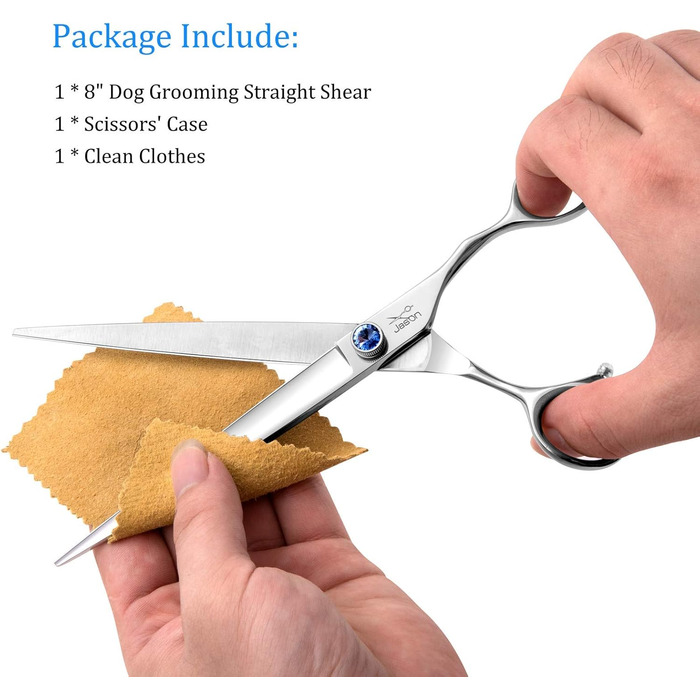 Професійна ножиця для грумінгу собак JASON 7' - витончена ножиця для витончення шерсті, з японської сталі 440C (21 зуб). Ідеально для професійного догляду за собаками.