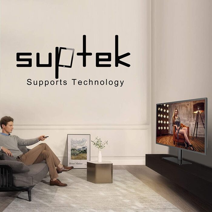 Підставка для телевізора Suptek, поворотна, для LED, OLED, LCD екранів 26-55 дюймів, до 50 кг, VESA 400x400, TS202