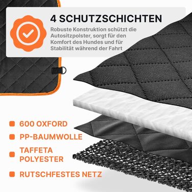 Захист для заднього сидіння авто для собак RAGI - водовідштовхувальний, 4в1, з ременями, антиковзаючий, для всіх авто