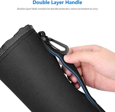 Чохол для об'єктивів Neewer 4 шт. з товстим неопреновим захистом для об'єктивів DSLR-камер (Сумісний з Canon, Nikon, Sony, Olympus, Panasonic). Розміри: Малий, Середній, Великий, XL