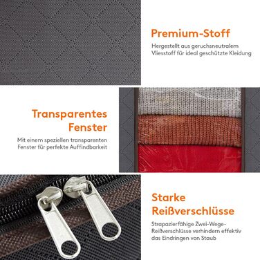 Органайзер для зберігання Lifewit 5L, коробка для під ліжко, сірий, з прозорим вікном, для постільної білизни, одягу, ковдр, футболок, шафи