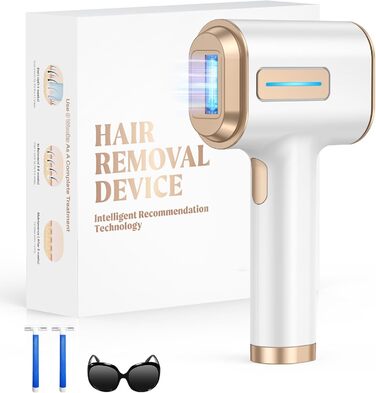 IPL пристрій для епіляції Haarlosy з IGBT-технологією та 9 рівнями інтенсивності, 999,900 імпульсів світла, безболісна епіляція лазером для чоловіків та жінок, для тіла та ніг