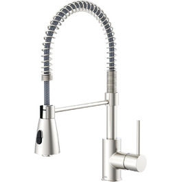 Кухонний змішувач Lenz KALANI² з нікелевим покриттям та висувною лійкою – високий тиск, проста установка, преміум-якість