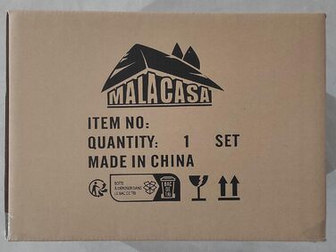 MALACASA, Julia Series, Dessert Plates Set of 6, 16.7cm Dinner Plates Porcelain, Cake Plates for 6 People.