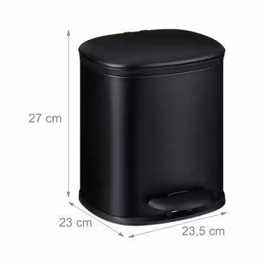 Relaxdays 5 l Bath Trash Can with 2 Inner Bins