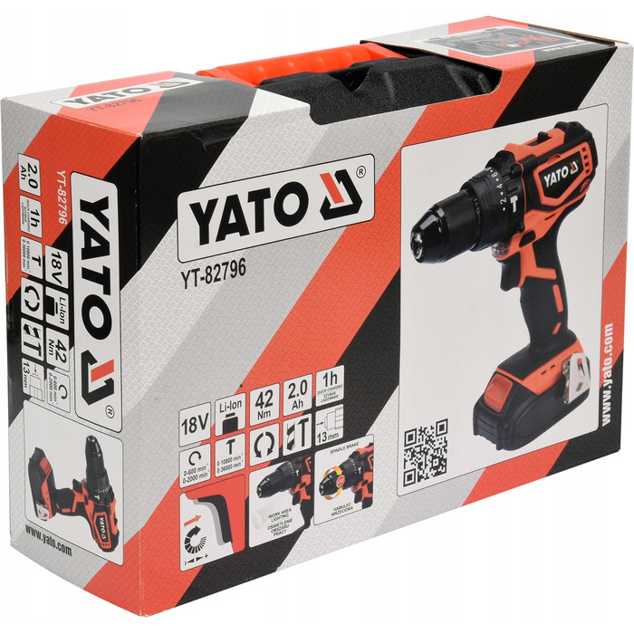 Акумуляторний шурупокрут Yato 18 V YT-82796