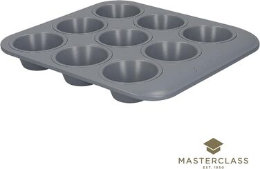 Форма для мафінів MasterClass Smart Ceramic, 9 форм, антипригарна, вуглецева сталь, 24x22 см, стійка до подряпин, штабельована