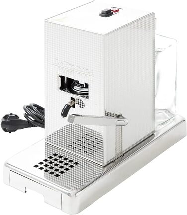 La Piccola Perla Italian Espresso Machine for ESE Pods - Environmentally Conscious and Economical in Consumption - For Standard ESE Pads 44mm PICP4S4GXX Silver