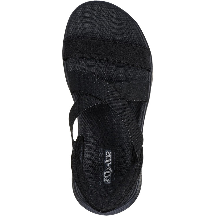 Сандалі жіночі Skechers Go Walk Flex Glimmer Up Slip-ins чорні 41 EU - зручні та практичні