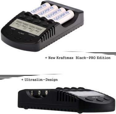 Зарядний пристрій Kraftmax BC-4000 Pro для NiMH AA/AAA акумуляторів з LCD, USB, функцією розряду та відновлення