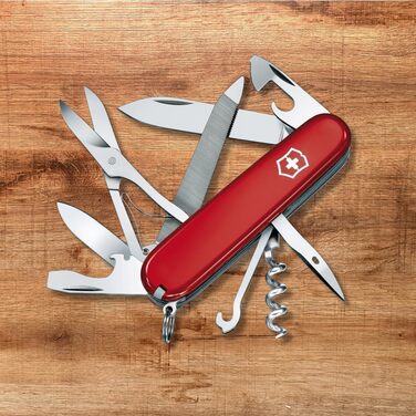 Швейцарський ніж Victorinox Mountaineer, мультитул, 18 функцій, з лезом, відкривачкою для пляшок та консервів, червоний
