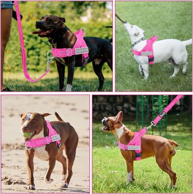 Нашийник для собак Eyein, XL, Маджента: м'який, без обмеження руху, для прогулянок та тренувань