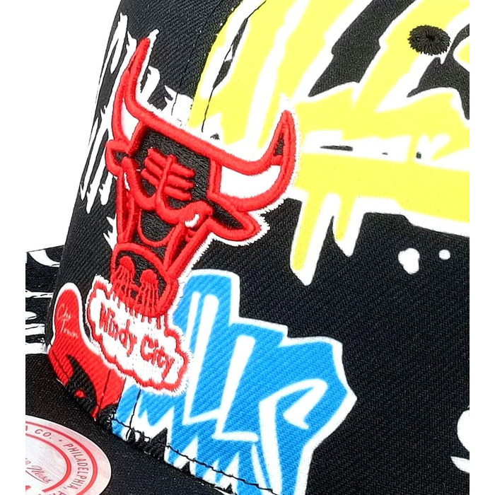 Кепка-снэпбек Mitchell & Ness Chicago Bulls Sticker Pack — оригінальна чоловіча бейсболка