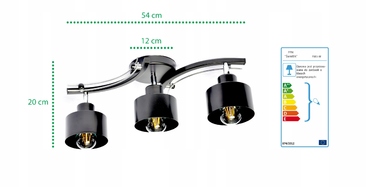 Стеля lampa-люстра FM3-W з плафоном для вітальні, модель WALEC_W