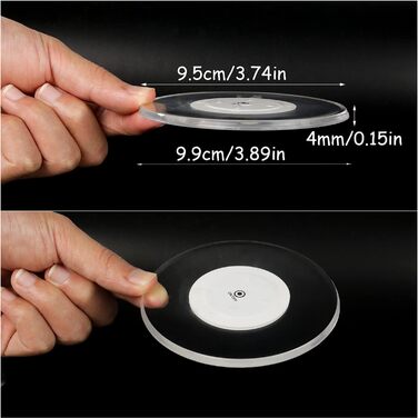 TINYOUTH LED Coasters for Drinks, ON/OFF, Disposable LED Drink Coasters, Waterproof, Illuminated Coasters for Drinks, Acrylic Coasters for Parties, Christmas, Colorful LED Coasters