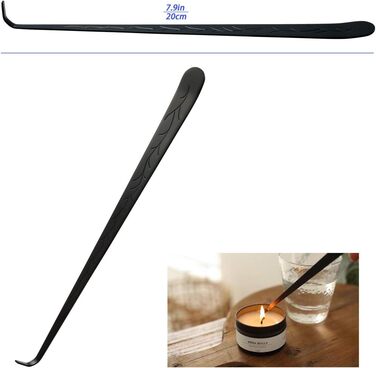 7-in-1 Stainless Steel Candle Accessory Set – Candle Wick Trimmer, Candle Snuffer, Candle Wick Dipper, Tweezers, Candle Tray Plate for Candle Lovers, Family, Party