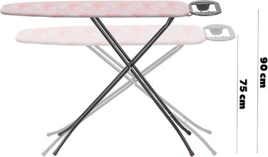 Прасувальна дошка KADAX 110x30 см, складна, з регульованою висотою, для дому, Made in EU (Лососевий)