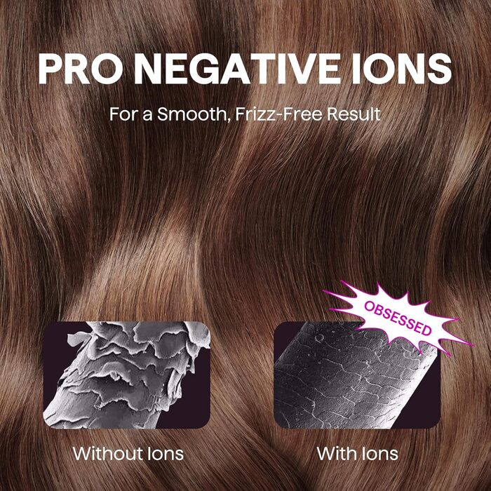 Фен Wavytalk TURBLOW PRO з дифузором: швидке сушіння, 110 000 обертів/хв, іонізація, гладкість, рожевий